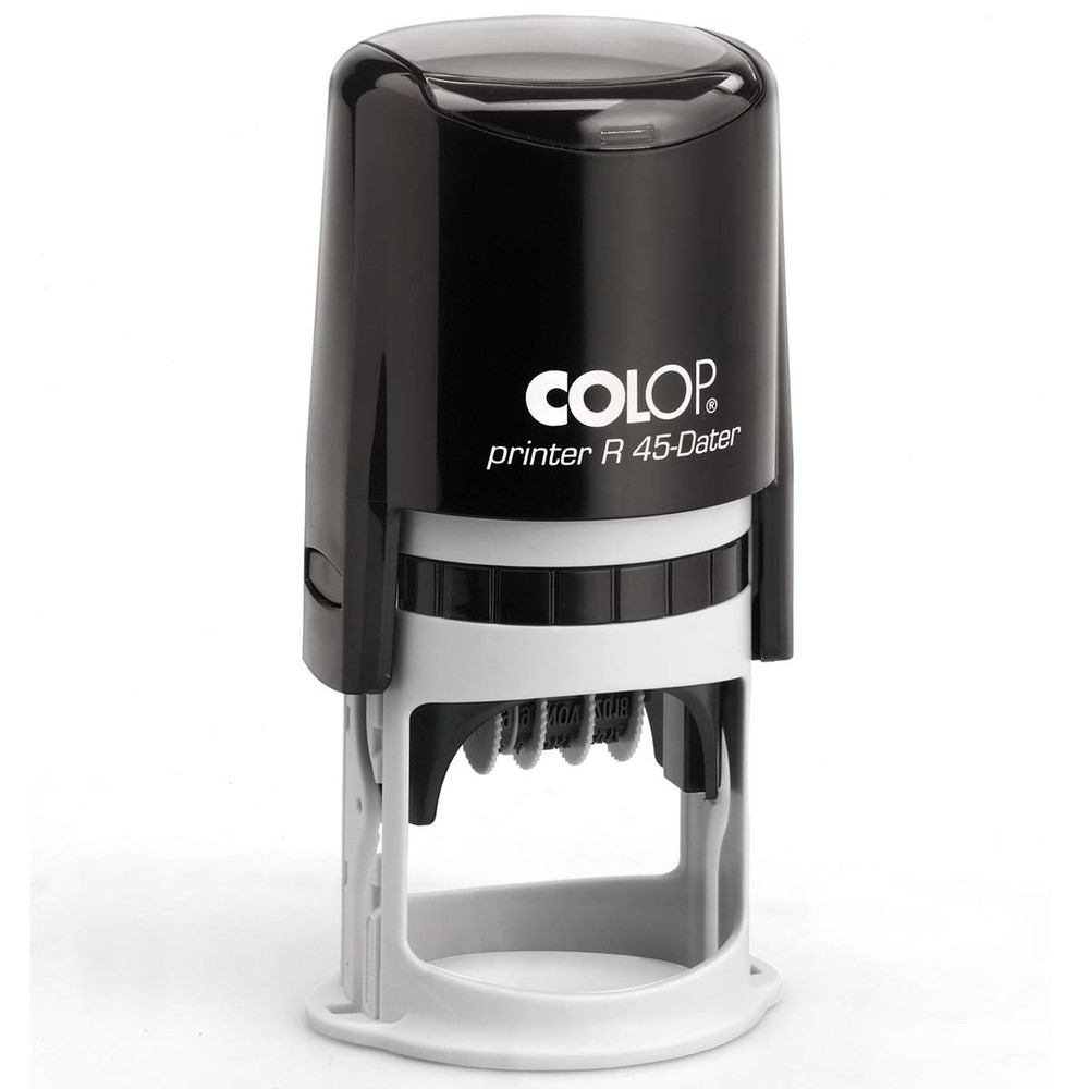 Colop Printer R45 DATER, ronde datumstempel met tekst naar keuze.