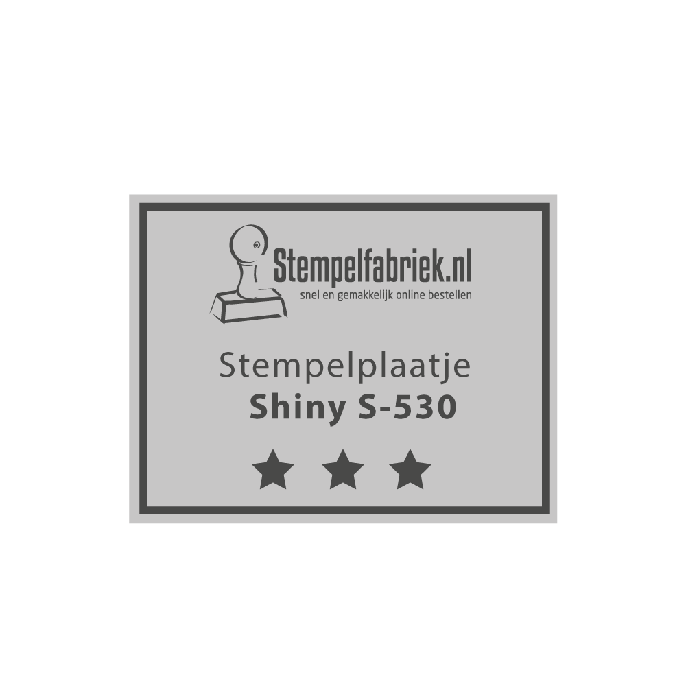 Tekstplaatje Shiny Printer S-530