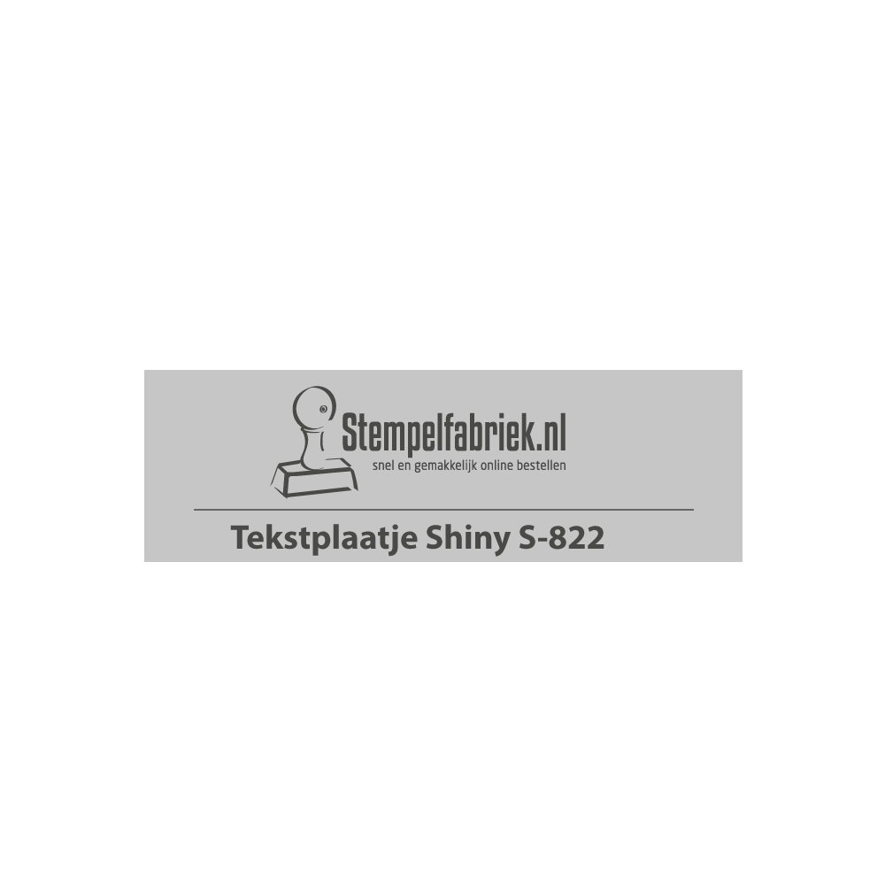 Tekstplaatje Shiny Printer S-822