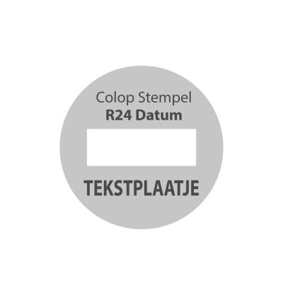 Tekstplaatje / Stempelplaatje Colop Printer R24 D