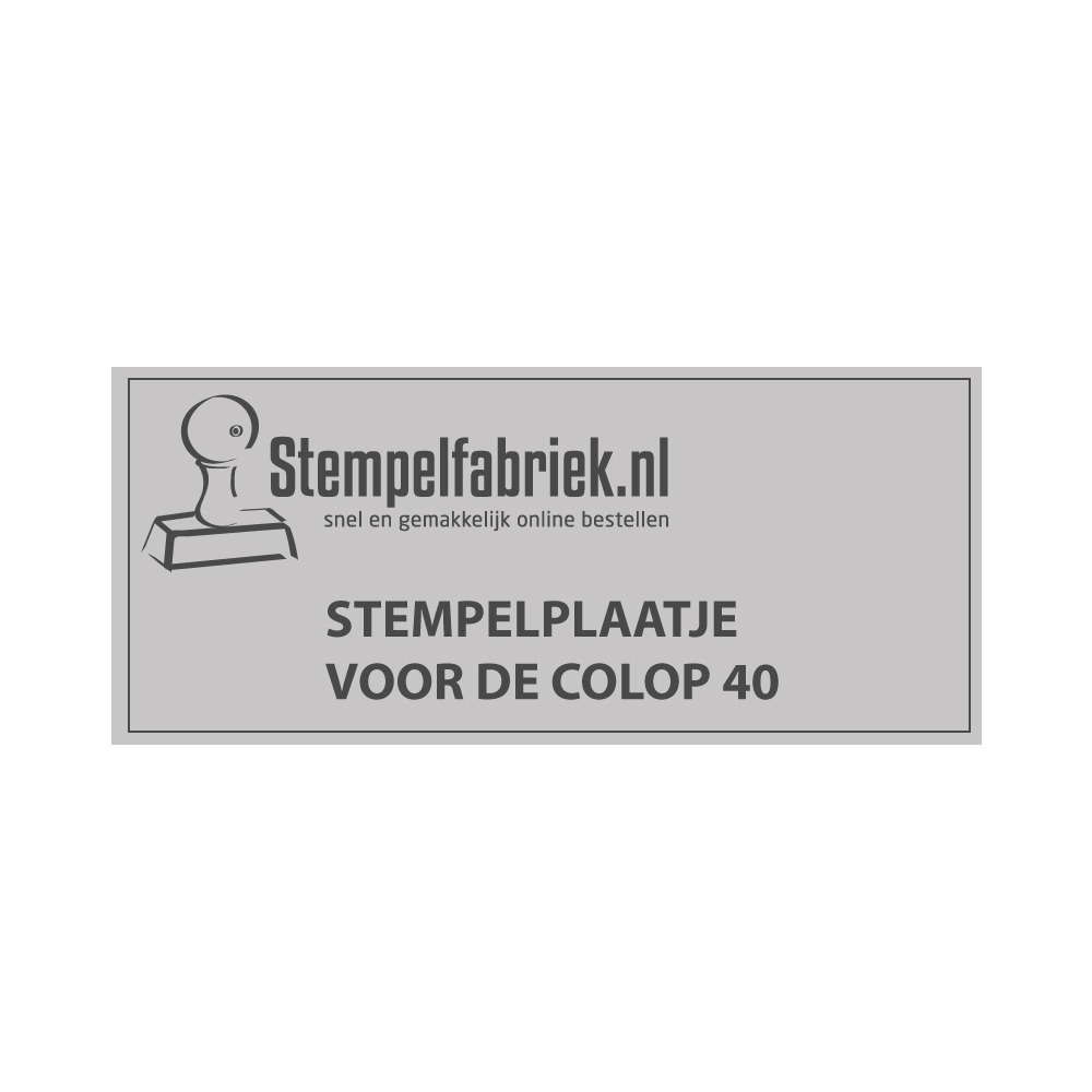 Stempelplaatje Colop Printer 40