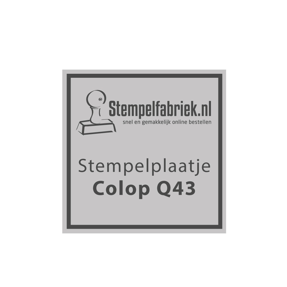 Tekstplaatje Colop Printer Q43