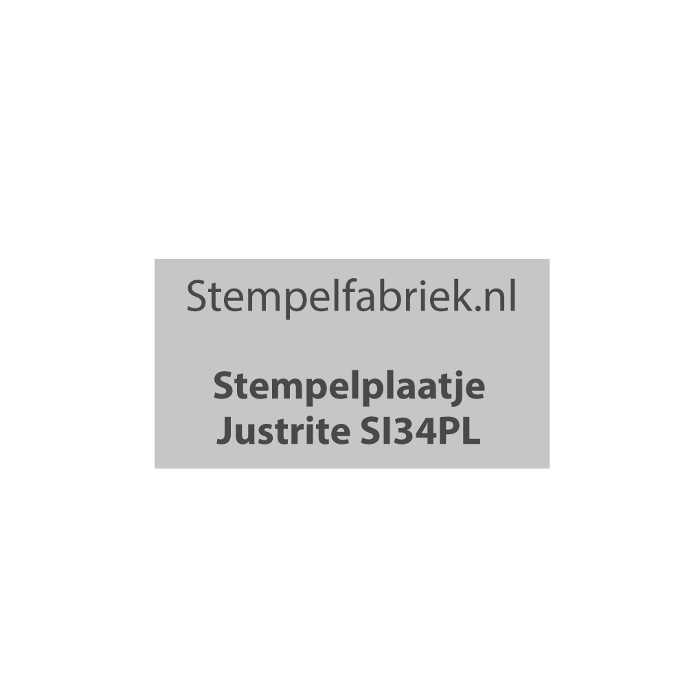 Stempelplaat Justrite SI34PL