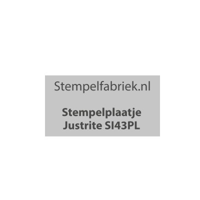 Stempelplaat Justrite SI43PL