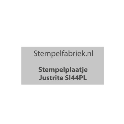 Stempelplaat Justrite SI44PL