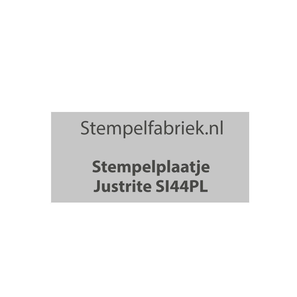 Stempelplaat Justrite SI44PL