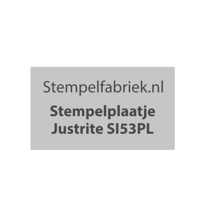 Stempelplaat Justrite SI53PL