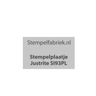 Stempelplaat Justrite SI93PL