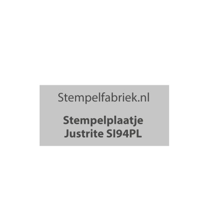 Stempelplaat Justrite SI94PL