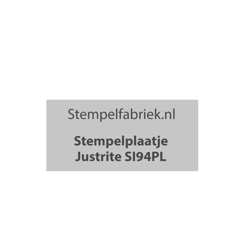 Stempelplaat Justrite SI94PL