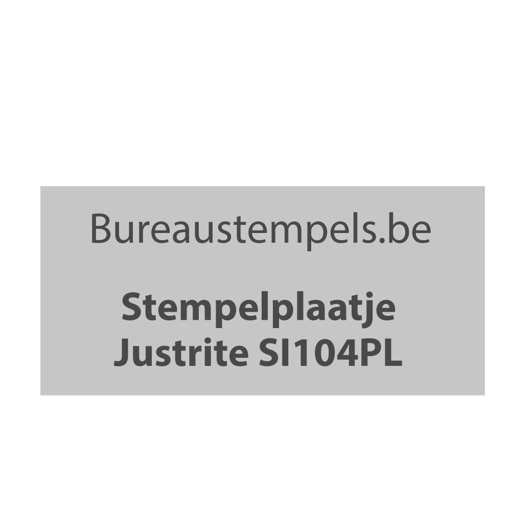 Stempelplaat Justrite SI104PL