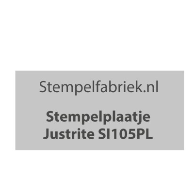 Stempelplaat Justrite SI105PL
