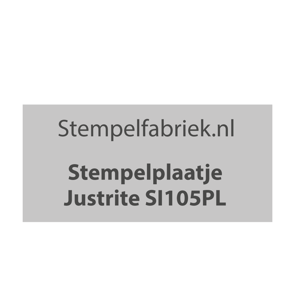 Stempelplaat Justrite SI105PL