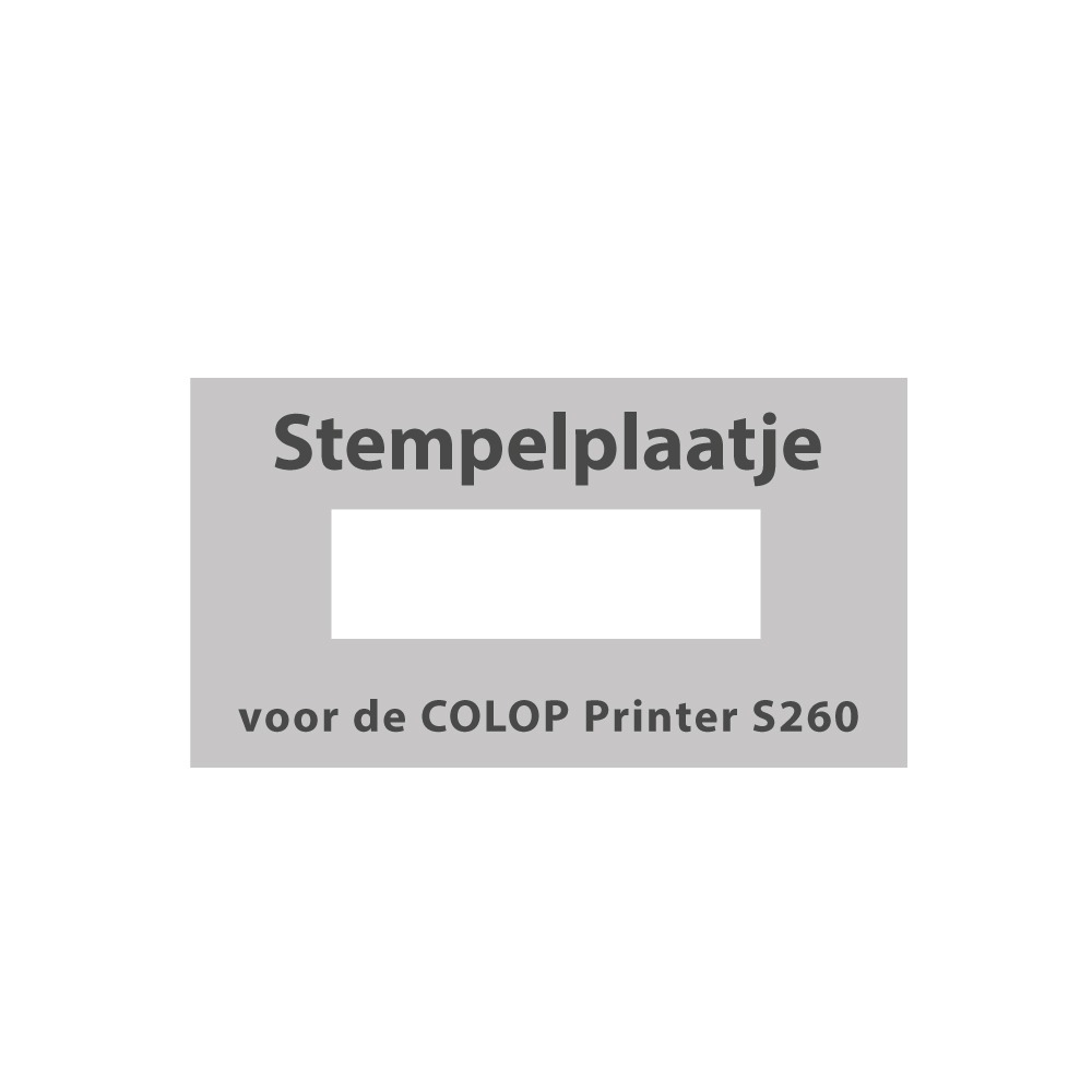 Stempelplaatje Colop Printer S 260 D